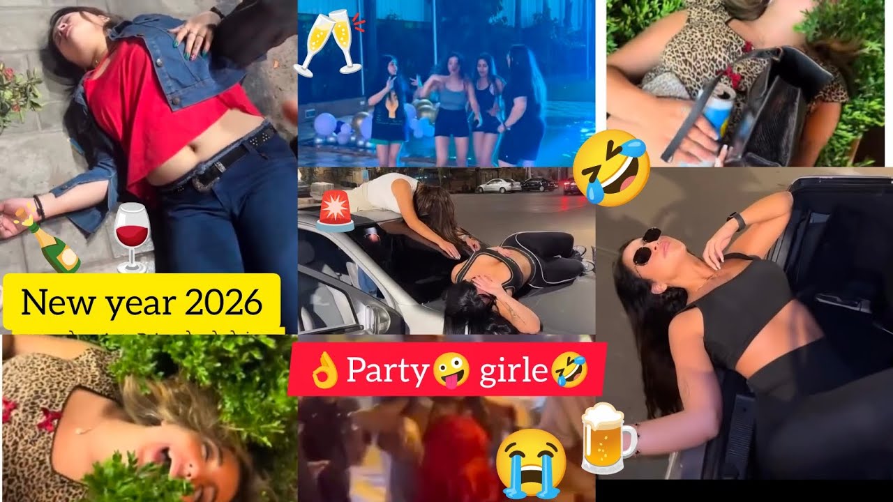 new year party girls drinking 2026#viralvideo #dance #home #funnymoments #unik #vairalvideo majadar 