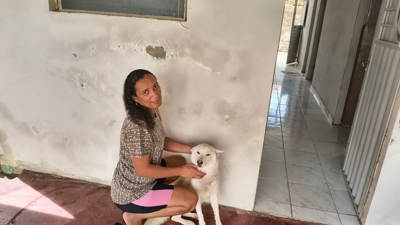 DANDO BANHO EM LAIKA