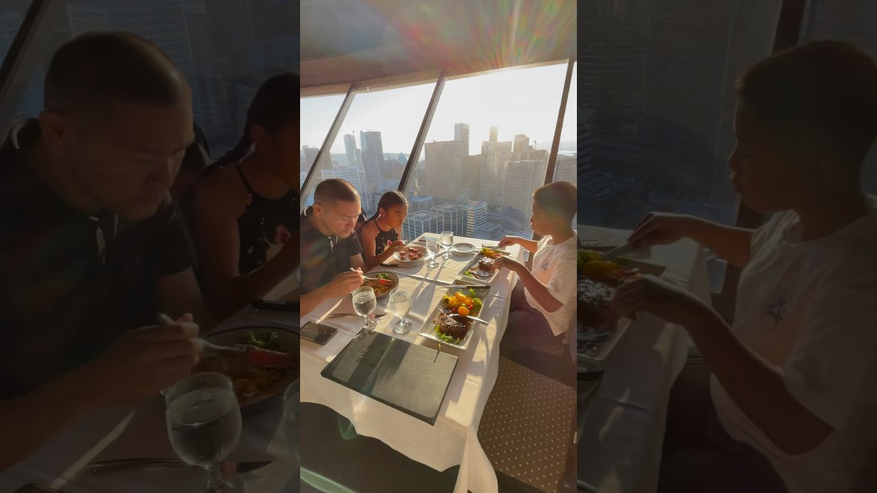 Jonathan's Birthday celebration at Top of Vancouver Revolving Restaurant #TopofVancouver #canada