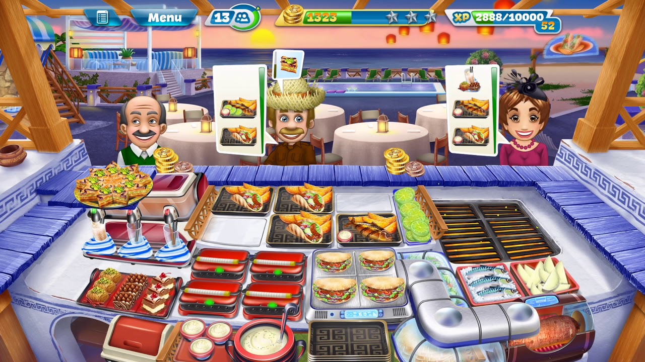 Cooking Fever Official – Sirtaki Taverna WALKTHROUGH level 40 (3 stars)