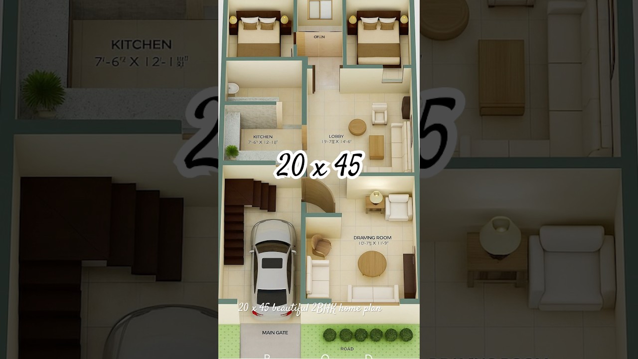 20x45 Home plan | 20by45 House plan | 20into45 Ghar ka naksha #houseplanning #Floorplan #home #घर