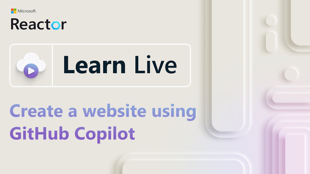 Learn Live: Create a website using GitHub Copilot