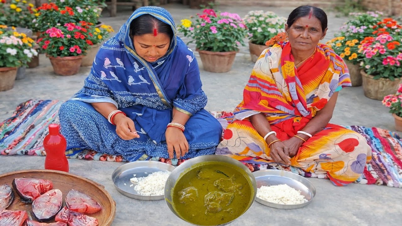 পালং কাতলা মাছ রান্না | Palong Katla Fish Recipe | sarkar kitchen | village food