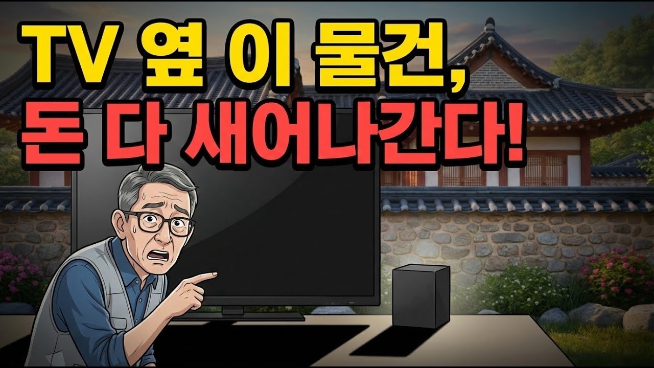 TV 옆 이것들, 돈을 새게 만듭니다. 재물운을 막는 7가지 물건