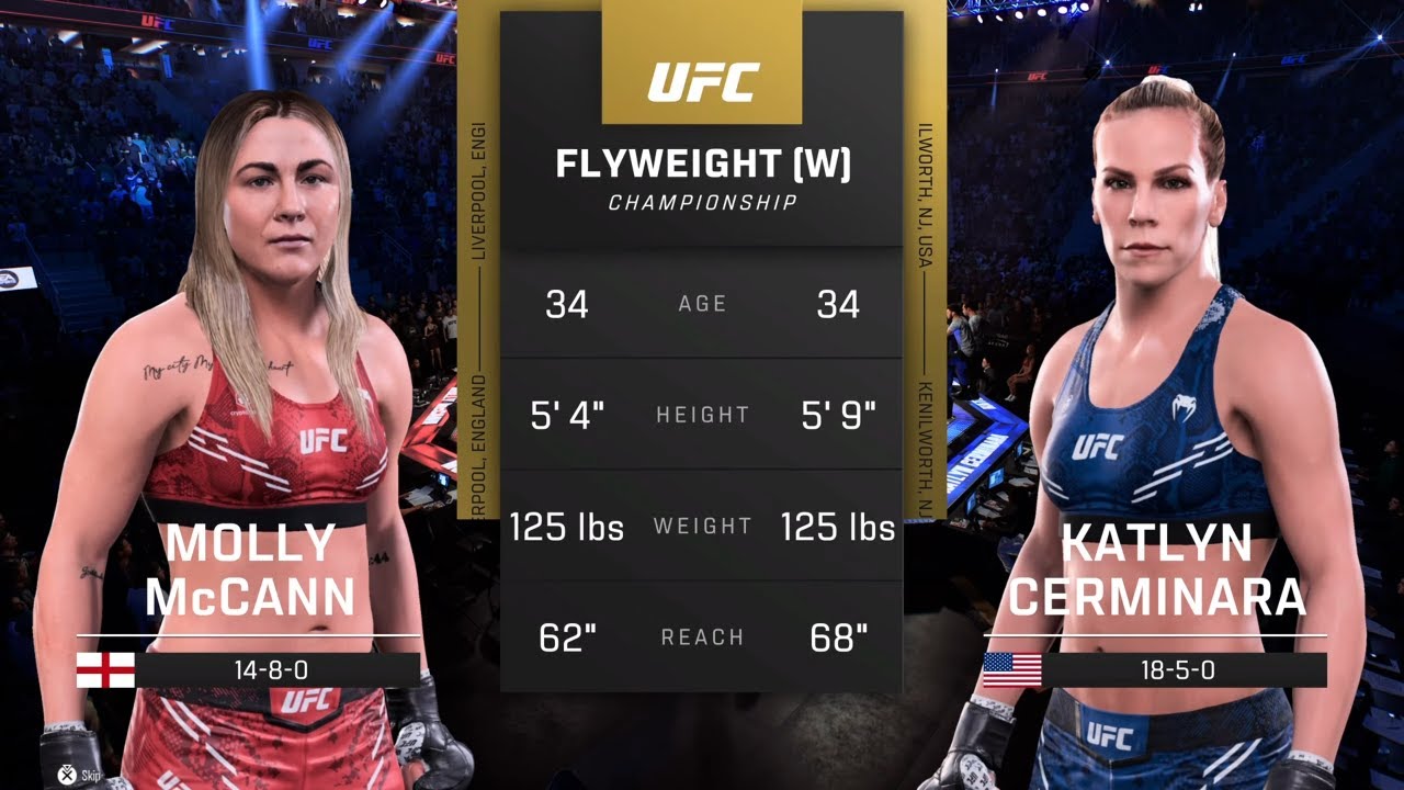 EA Sports UFC 5 Gameplay Molly McCann vs Katlyn Cerminara