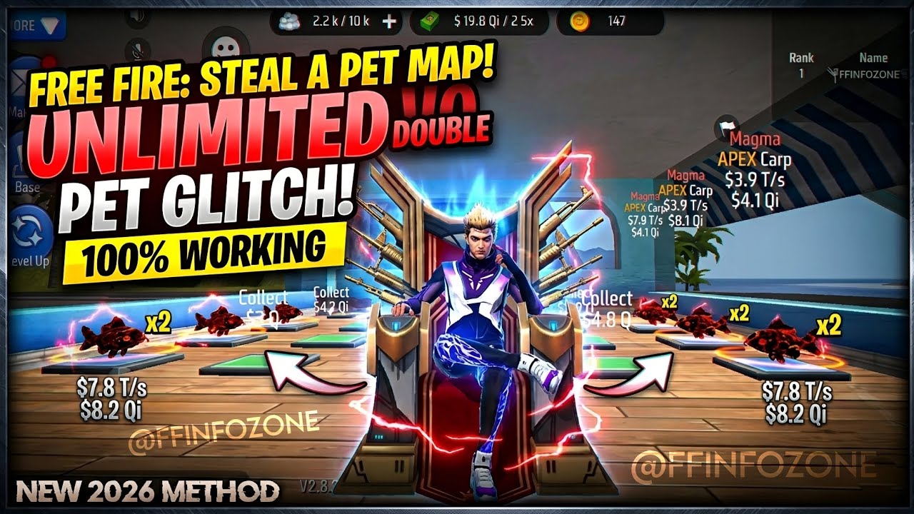 Steal A Pet Free Fire Glitch | FF Steal A Pet New Glitch | Double Pet Glitch Free Fire | Pet Clone