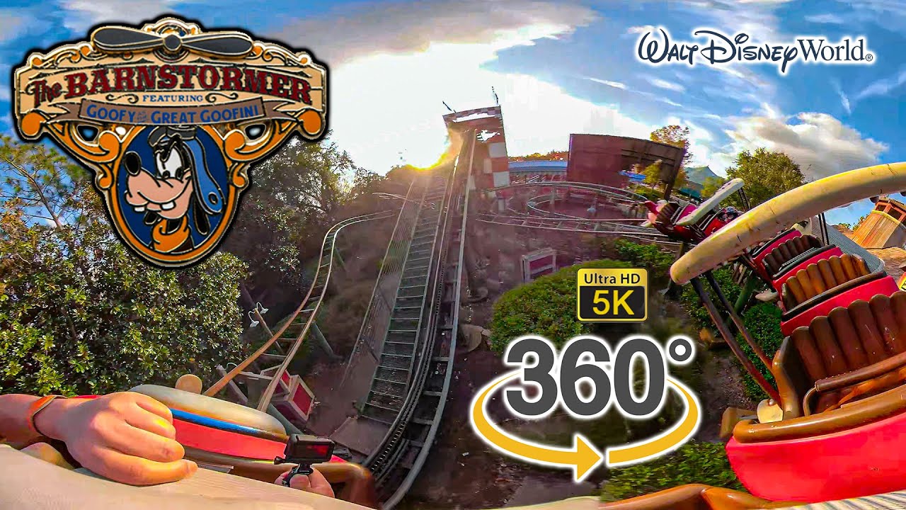 VR 360 5K The Barnstormer featuring the Great Goofini On Ride POV Walt Disney World 2020 12 31
