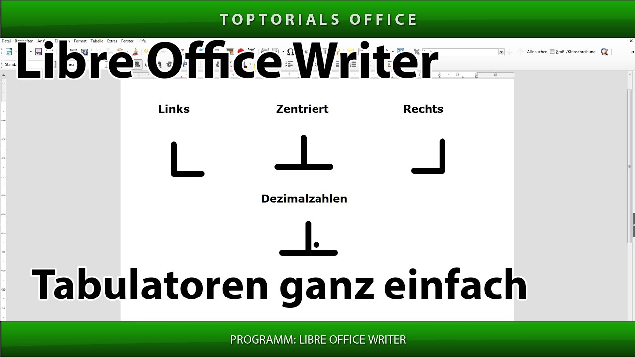 Tabulatoren ganz einfach (Libre Office Writer)