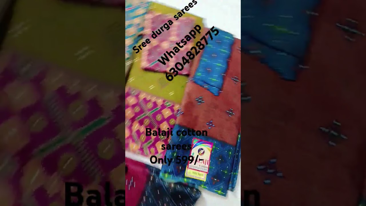 Balaji cotton sarees only for 599/-