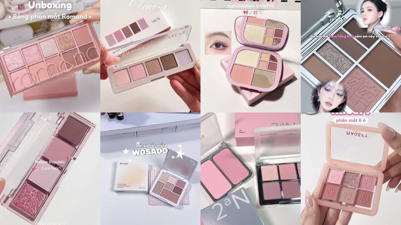 [SHOPEE HAUL] Tổng hợp những mẫu bảng mắt, má hot Tiktok | Góc review 