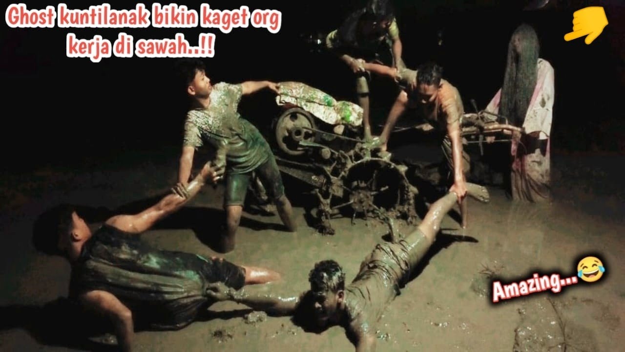 Jam 12 malam kuntilanak gagal kan orang kerja di sawah lucu || ghost komedi
