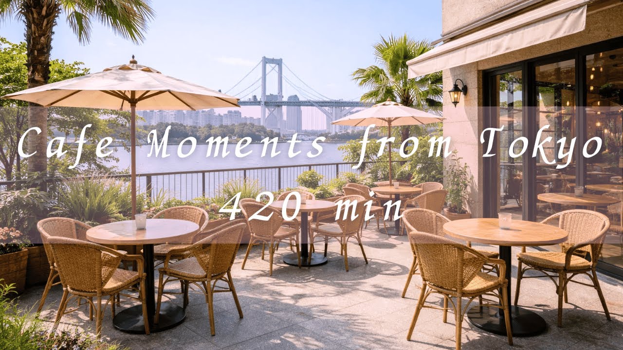 Tokyo Seaside Terrace Café BGM | 420min Relaxing Piano & Japanese Instruments