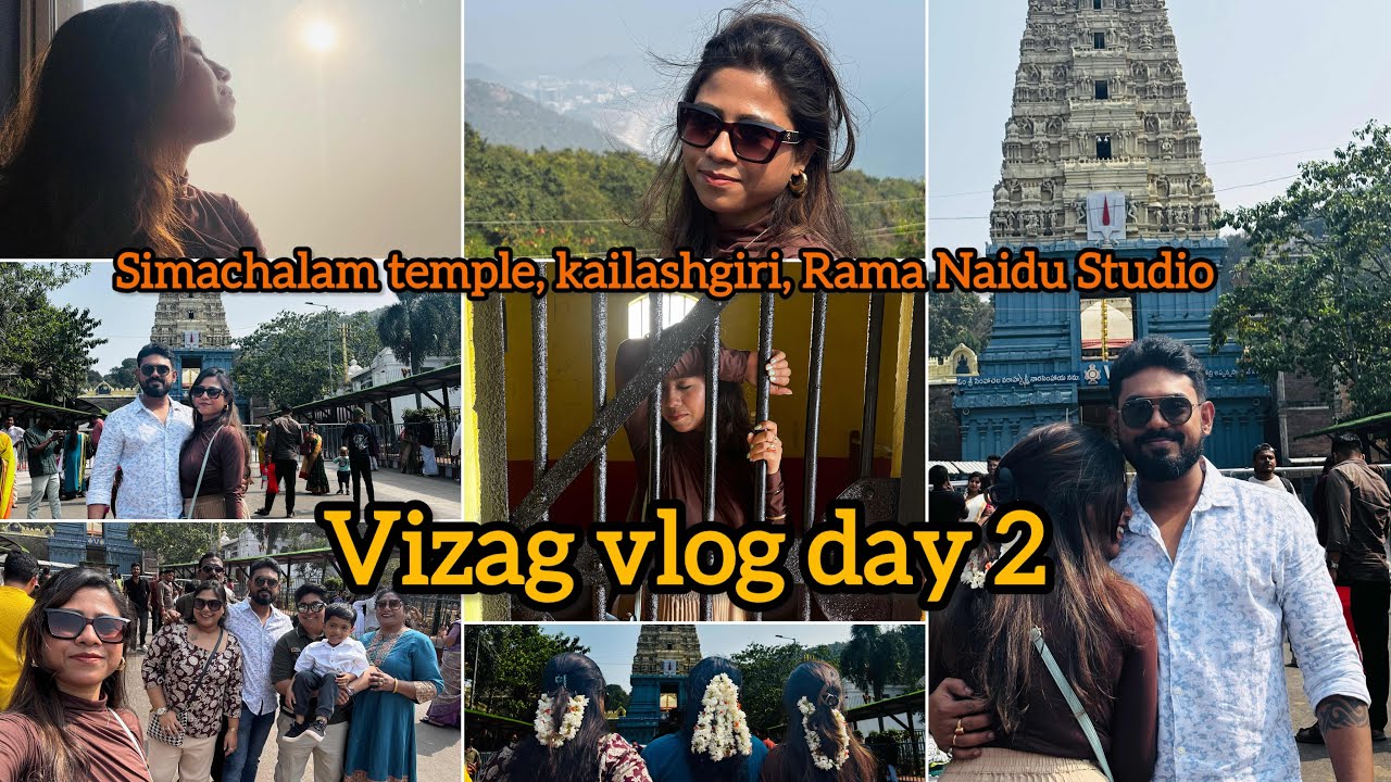 আজকে ঘুরলাম vizag এর simalachalam temple, kailashgiri, Rama Naidu Studio ❤️ আদু গিয়ে acting করল ❤️