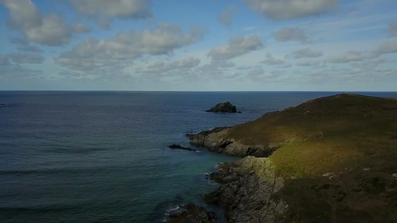 Crantock Beach Drone Flight. Cornwall.
