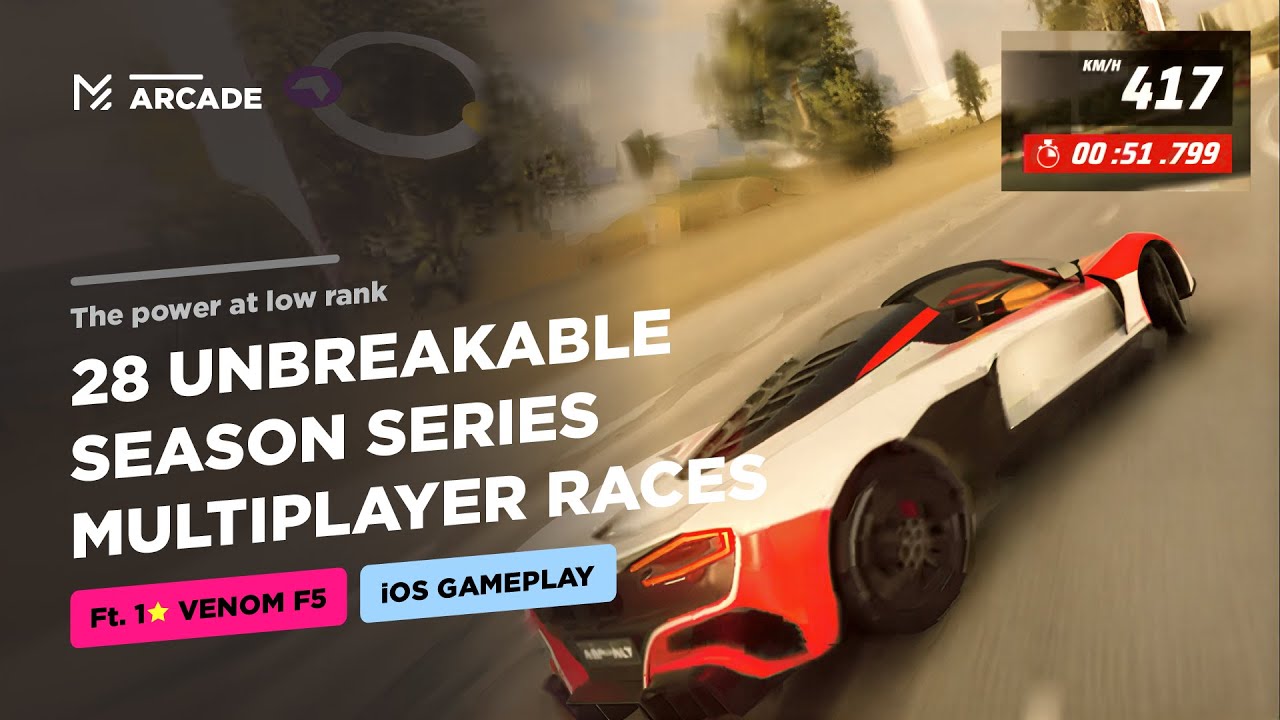 THE POWER AT LOW RANK || Asphalt Legends - 28 Multiplayer 2 Races ft. 1⭐ Venom F5 (iOS Gameplay)