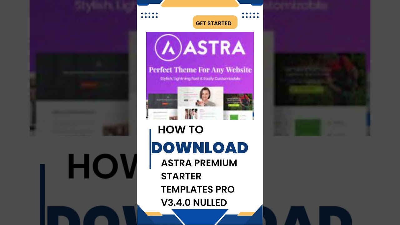 How to download Astra Premium Starter Templates Pro v3.4.0&nbsp;NULLED #mudassarworld #astrapro