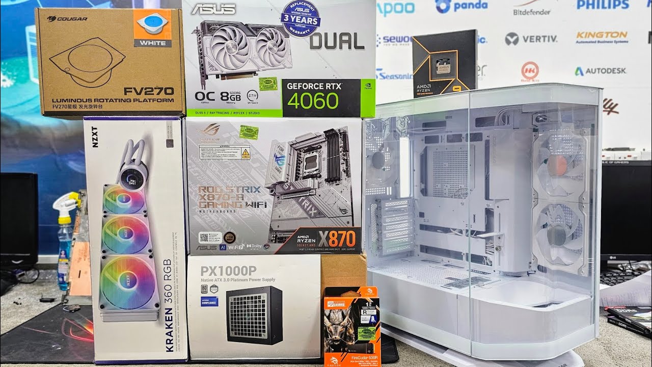 ALL WHITE BUILD | AMD Ryzen&trade; 9 9950X | ROG X870-A | RTX4060 |STEP BYE STEP ASSEMBLY PC BUILD