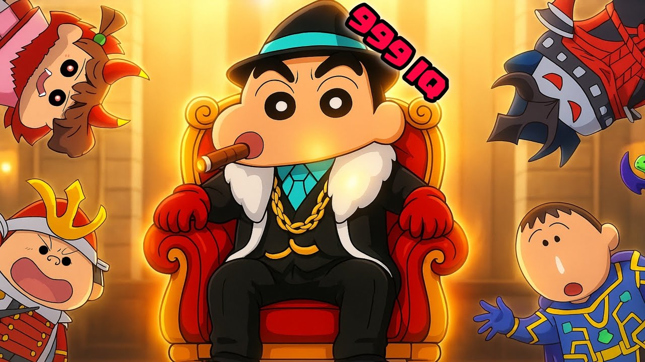 Godfather Shinchan Used 999 IQ In Super Sus 😎🔥 | Shinchan Playing Among Us 3D | Funny Game 😂