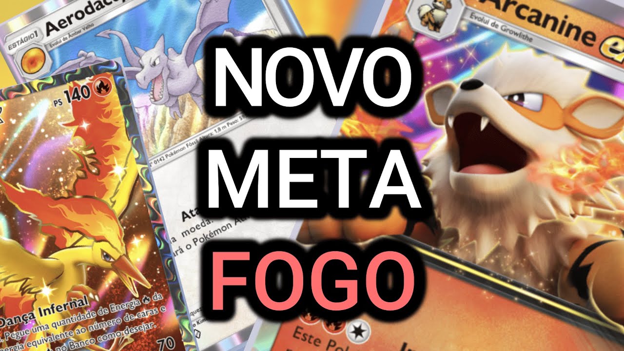 Pokemon TCGP | Arcanine EX &eacute; o novo meta de Fogo! [ft. Moltres EX + Aerodactyl]