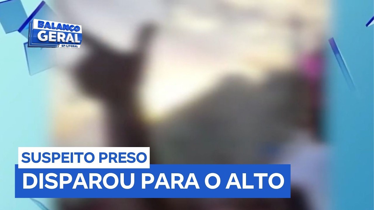 Polícia prende suspeito que atirou para o alto em baile funk no Morro São Bento, em Santos (SP)