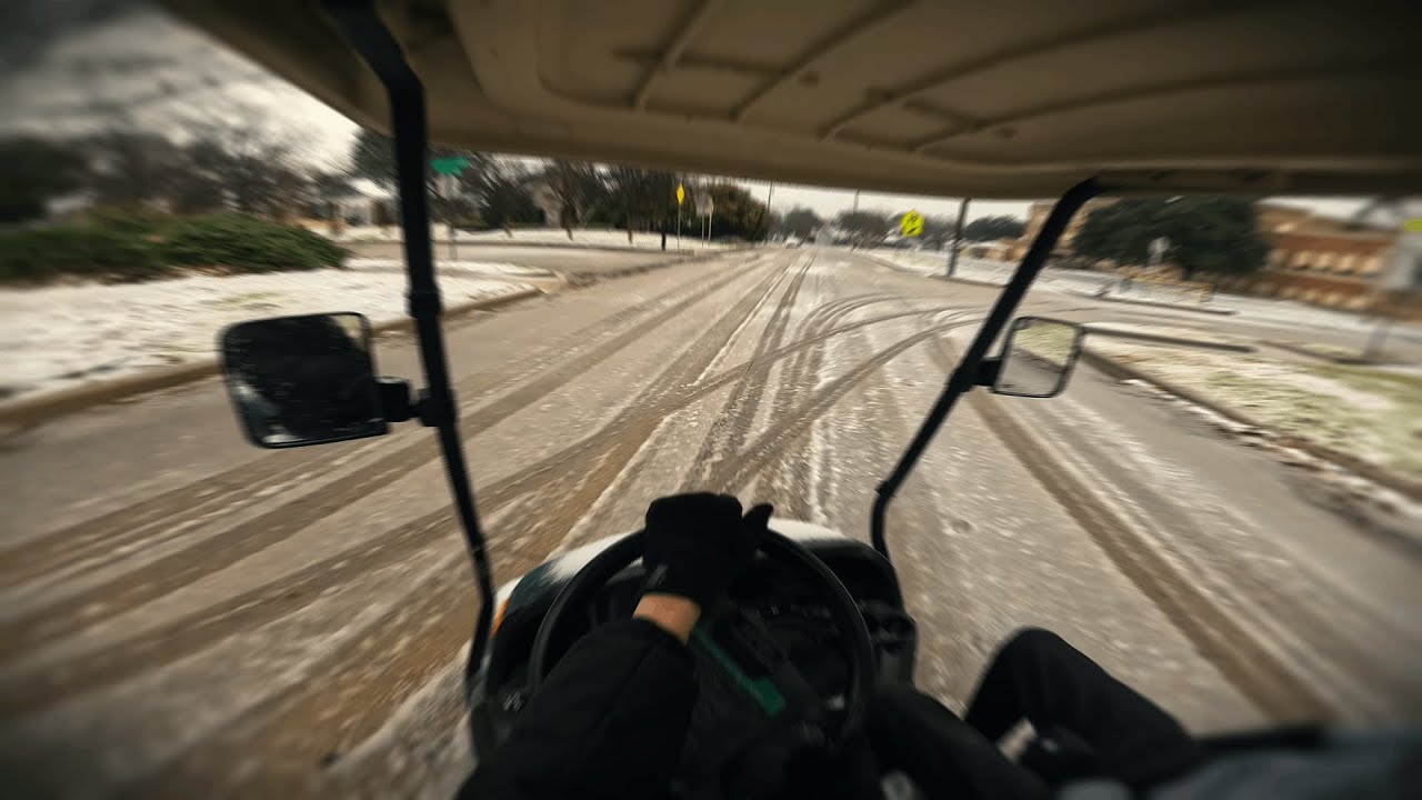 Snow Drifting in the 10hp Golf Cart 🌨️❄️ | 4k60fps