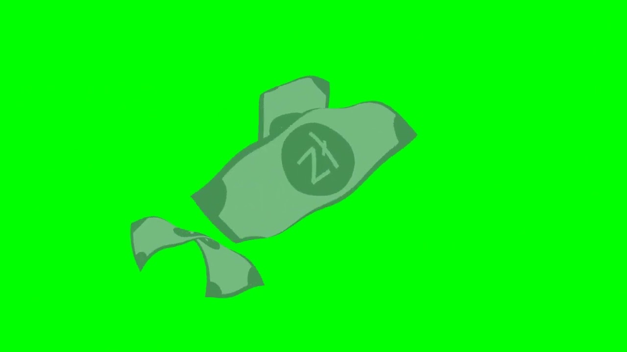 Polish złoty flying / poland currency flying green screen