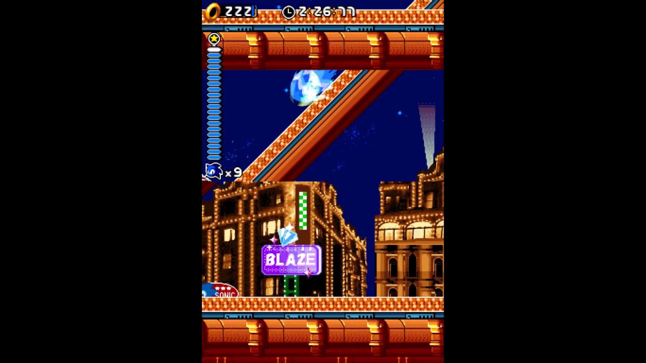 DesMuMe Sonic Rush Night Carnival Act 2 - Sonic, 1080p 60FPS