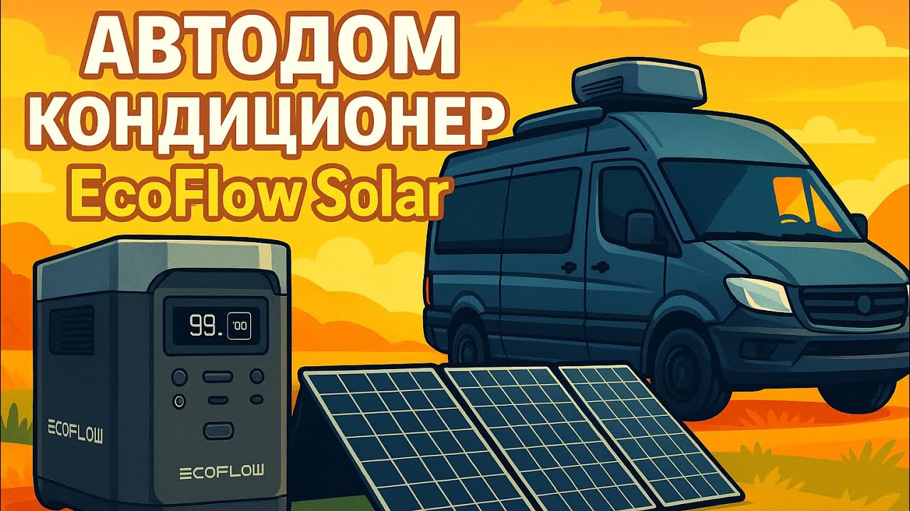 Поменял АВТОДОМ | Кондиционер | Запуск от EcoFlow | Тест Солнечных панелей 400ВТ