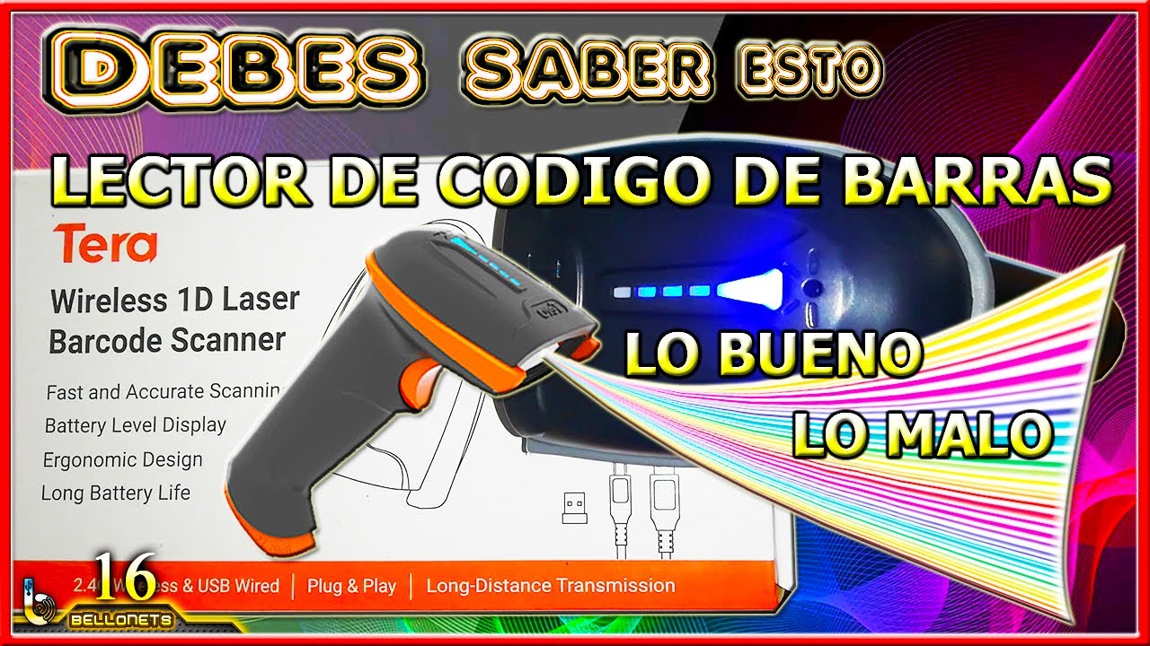 🖱 Escaner Lector de Codigo de Barras 1D Como Instalar y Usarlo BARCODE TERA 5100 │ @BELLONETS