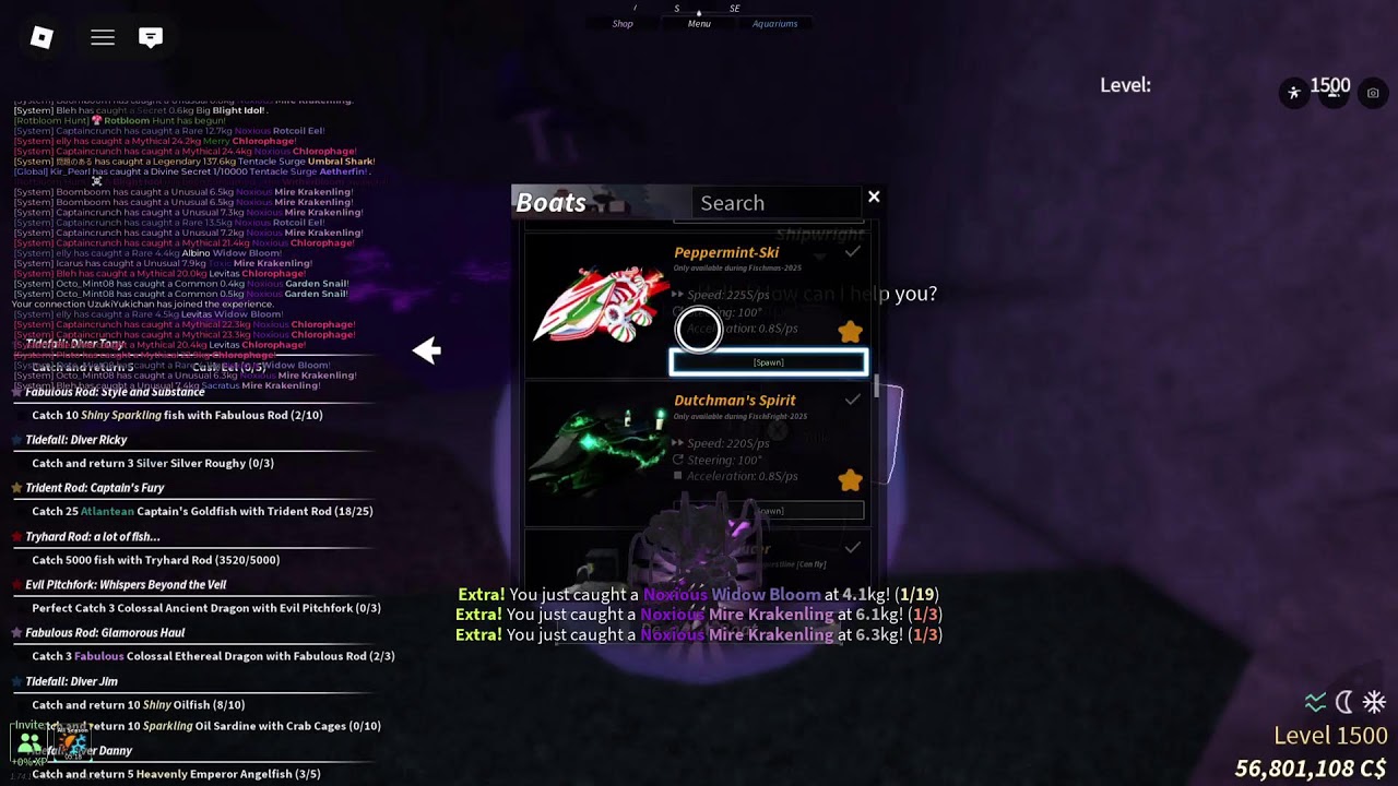Fisch: Day 100 Grinding for Rare Rods & Compete the Bestiary