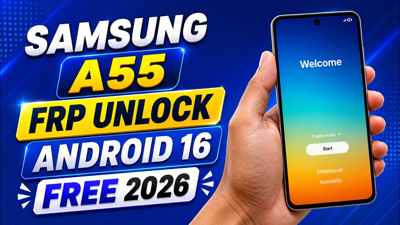 Samsung A55 FRP Bypass Android 16 | Samsung A55 5G FRP Unlock 2026 Android 16 | New Method Free