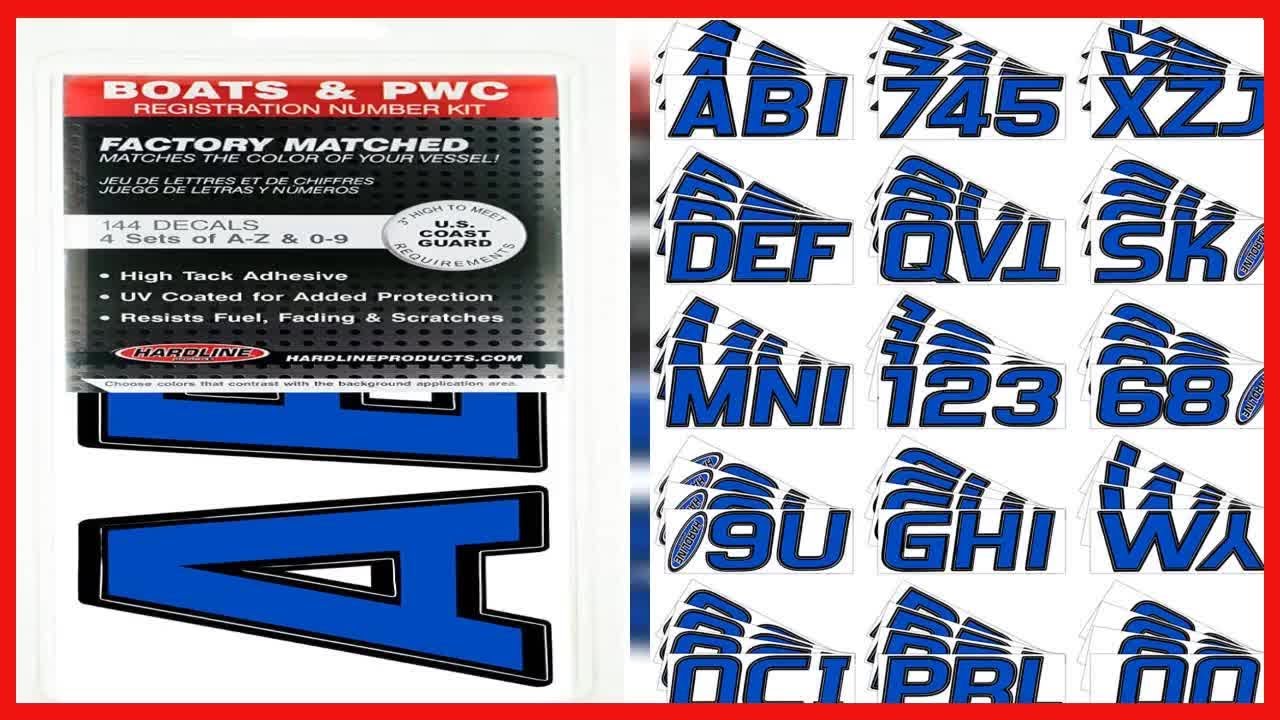 Premium Boat Registration Sticker Kit With Clean Style And Long Lasting Quality