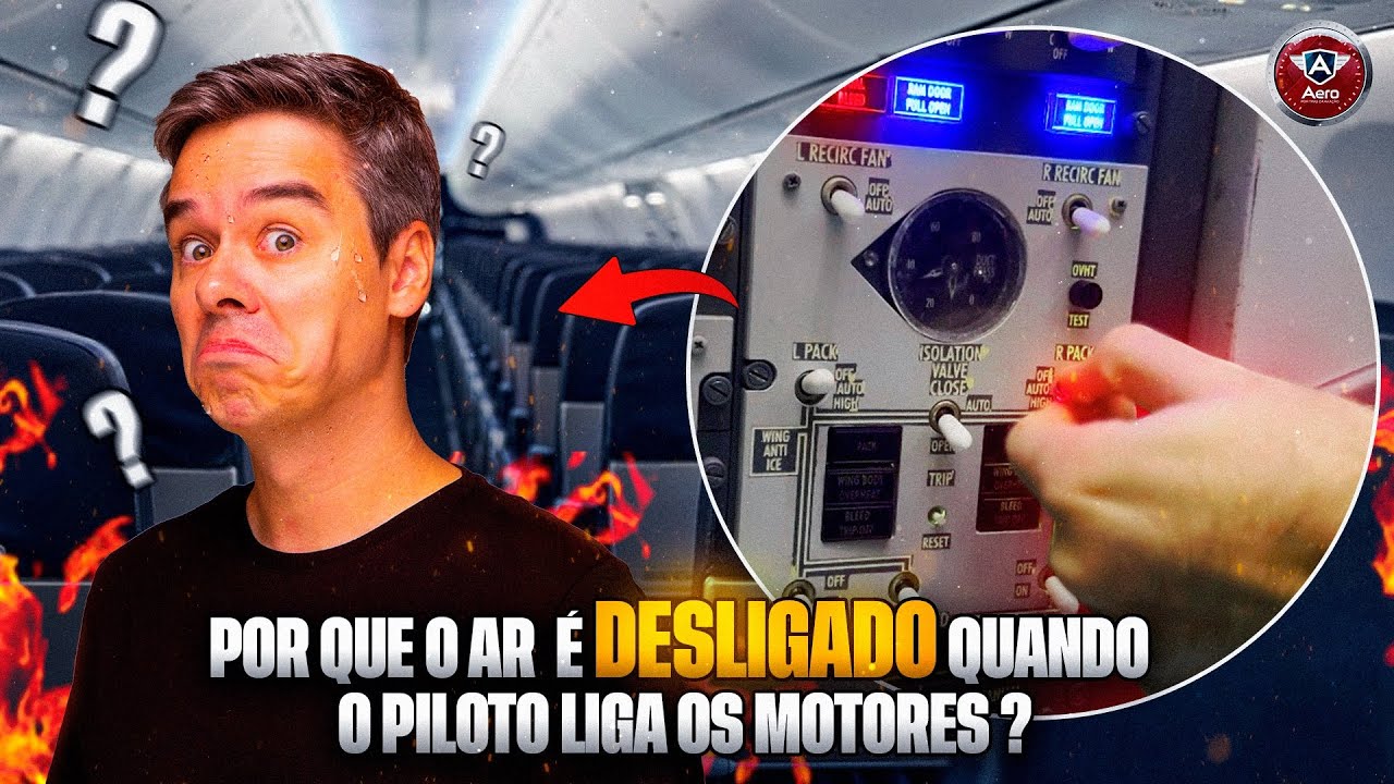 Descubra por que o AR CONDICIONADO do avião é DESLIGADO ao Iniciar o Voo