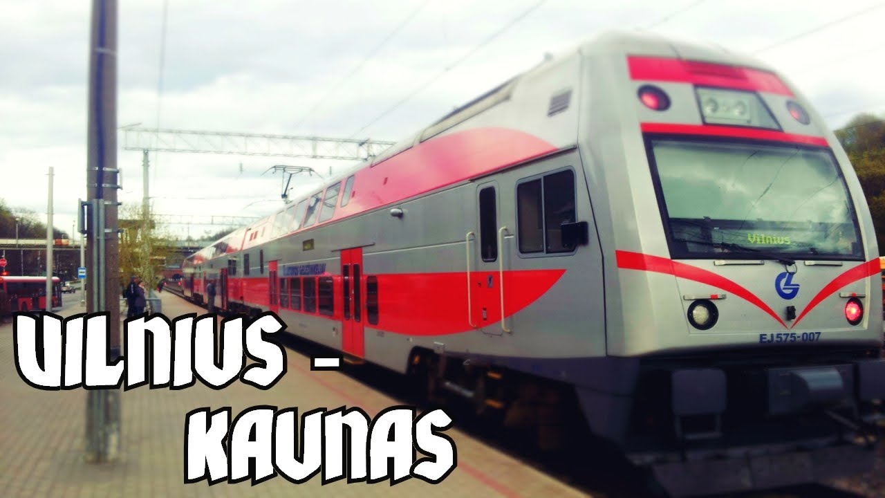★ Lithuania train ride ★ Vilnius to Kaunas: Double-Decker, Full route - 60p HD