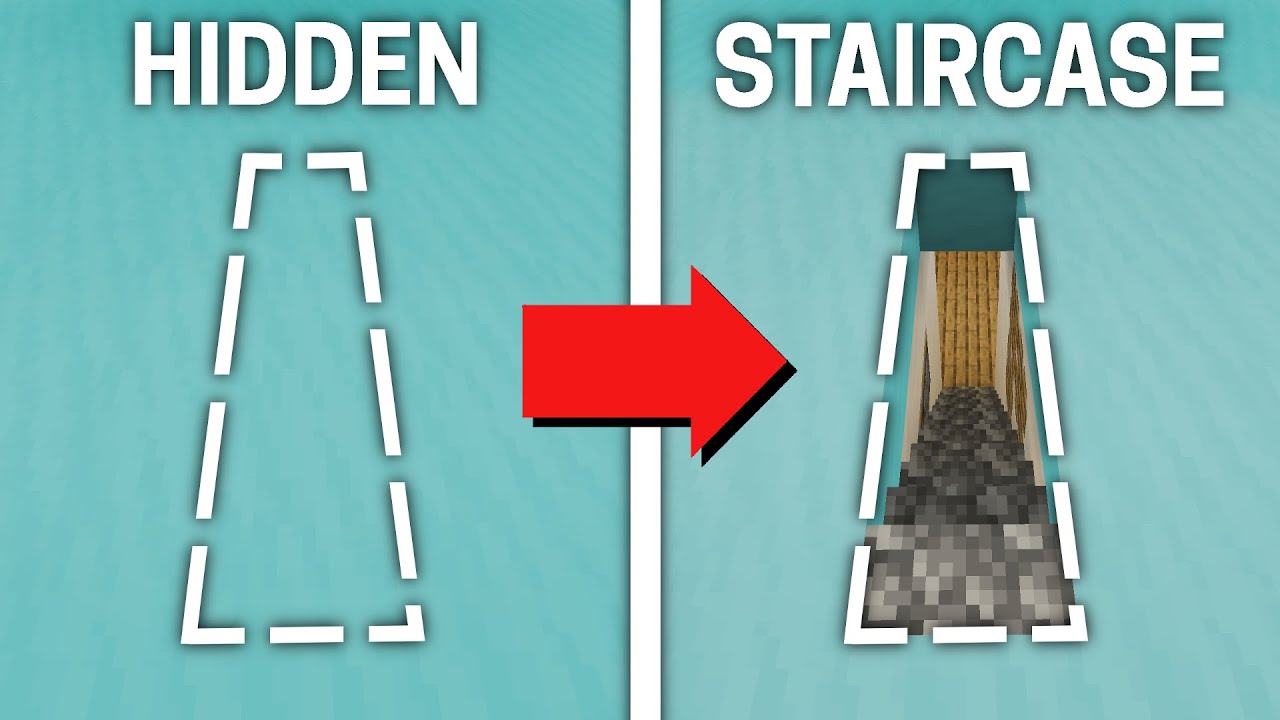 How to make a 1 wide BUNKER STAIRCASE! JAVA EDITION (112 blocks)