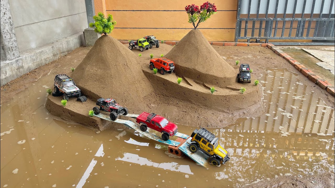Tiny RC Cars vs Deep Water & Sand Mountain!