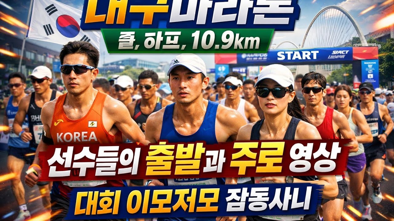 대구마라톤 풀코스 하프 10.9km 선수들의 출발과 주로영상, 대회 이모저모 잡동사니
