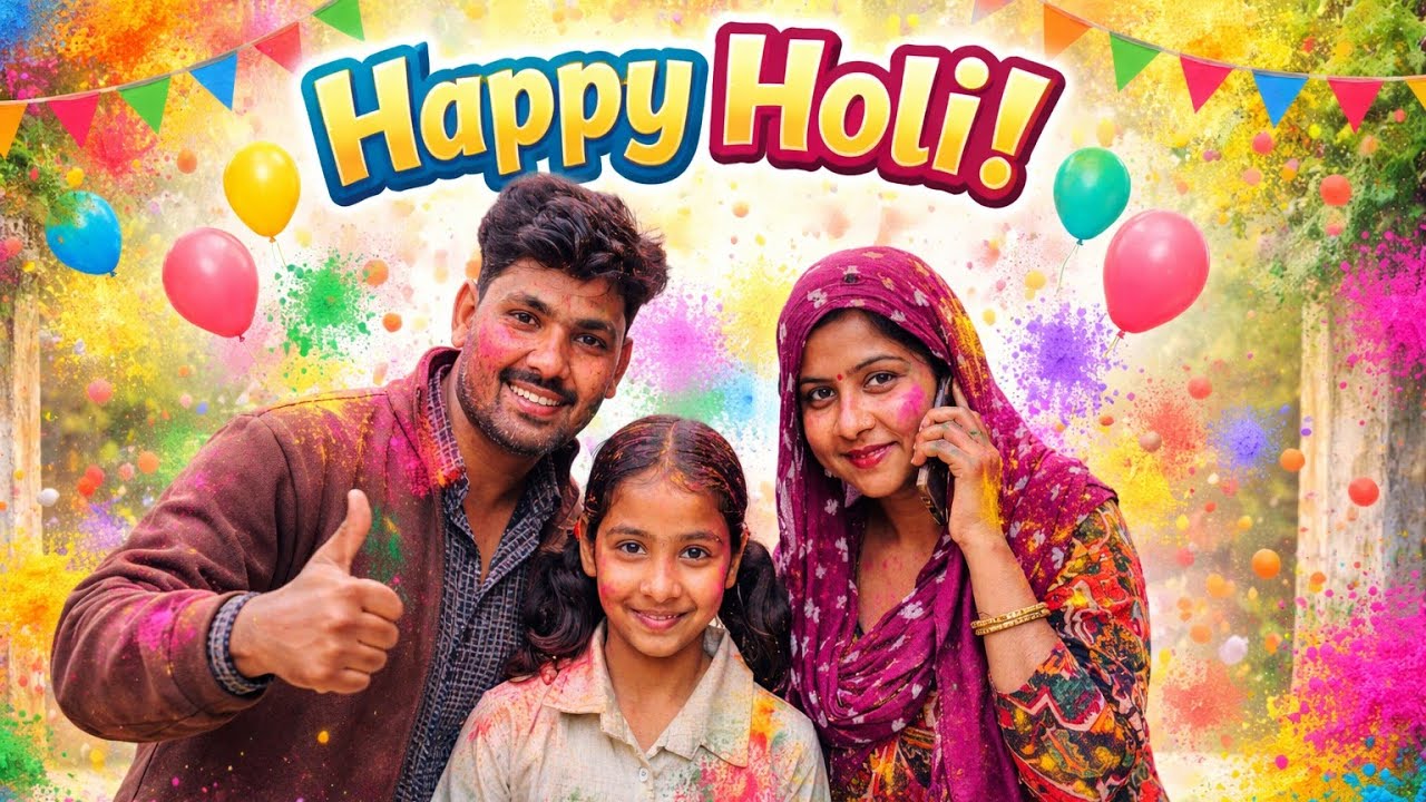 Happy Holi My Family Vlog 🌈 | Rangon Bhari Holi with Family.#@pintuswativlog .
