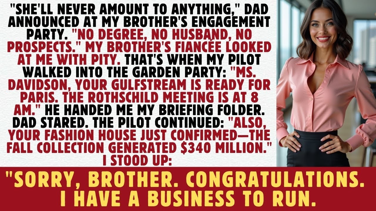 Dad Mocked Me at My Brother’s Engagement—Then My Pilot Arrived to Take Me Home
