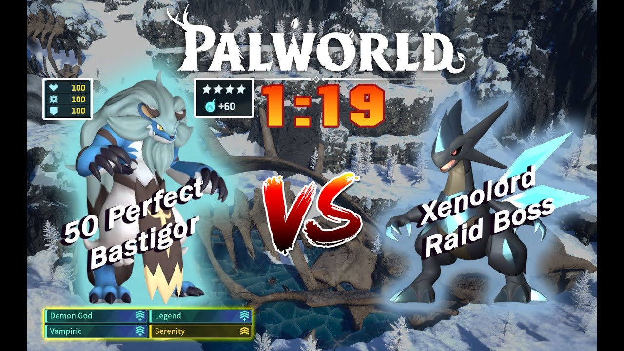 Palworld: 50 Perfect Bastigor vs Xenolord in 79 seconds