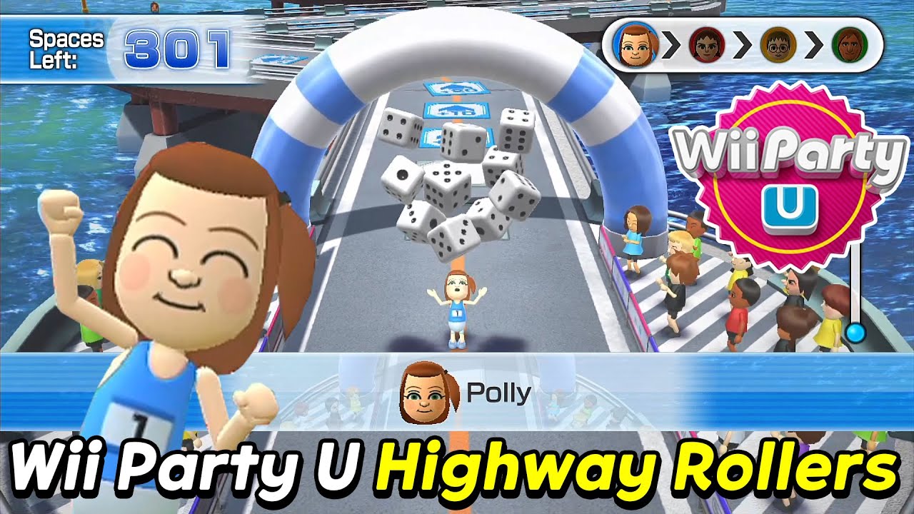 Wii Party U Highway Rollers Gameplay Polly Vs Claudia Vs Leonel Vs Skip | Expert com | AlexGamingTV