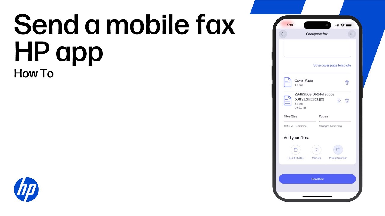 Send a mobile fax using the HP app | HP printers