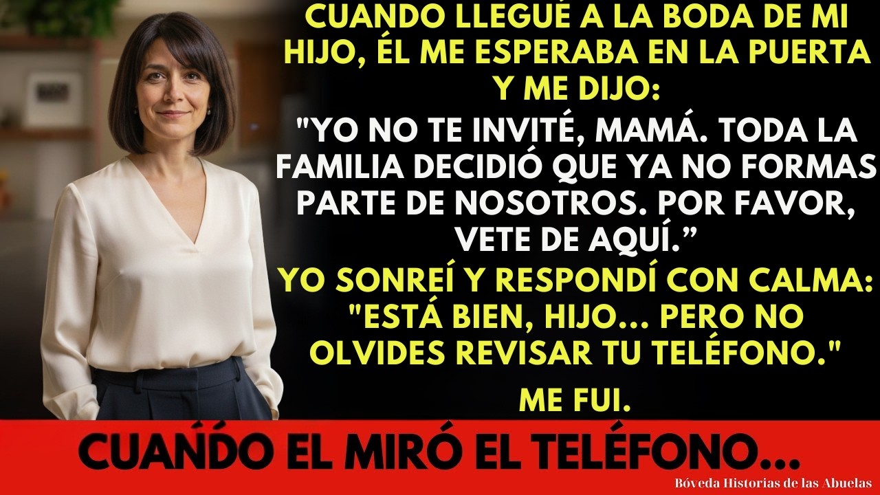 Mi hijo me rechazó en su boda… pero su celular reveló una verdad devastadora