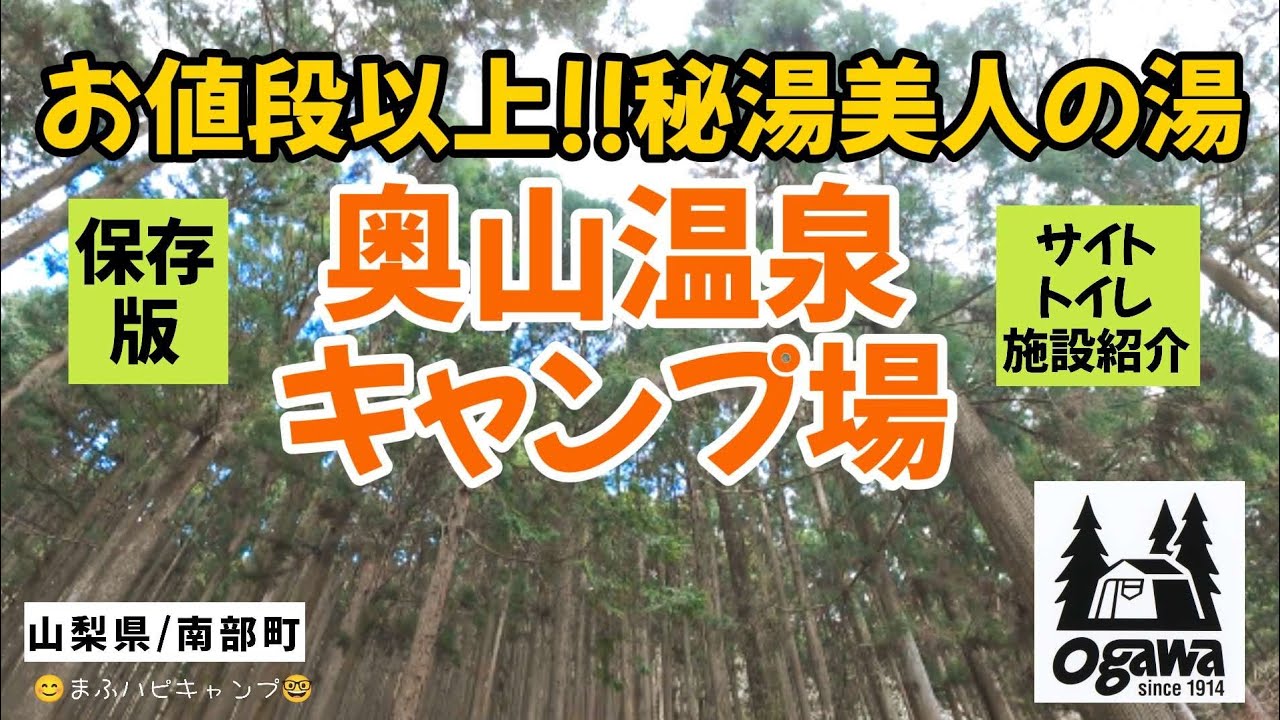 【山梨県/南部町】奥山温泉キャンプ場/天下一品のこってりカレー/ペッパーランチ風男飯/マルシンハンバーグエッグマフィン  #まふハピキャンプ #キャンピングカーが欲しい🙏