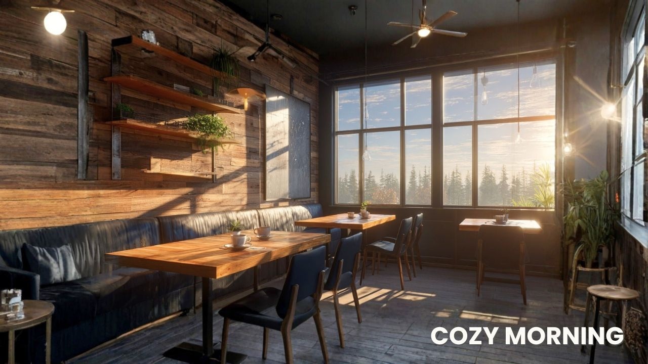Cozy Morning Coffee Shop Ambience - Smooth Jazz & Lofi Beats to Study/Relax