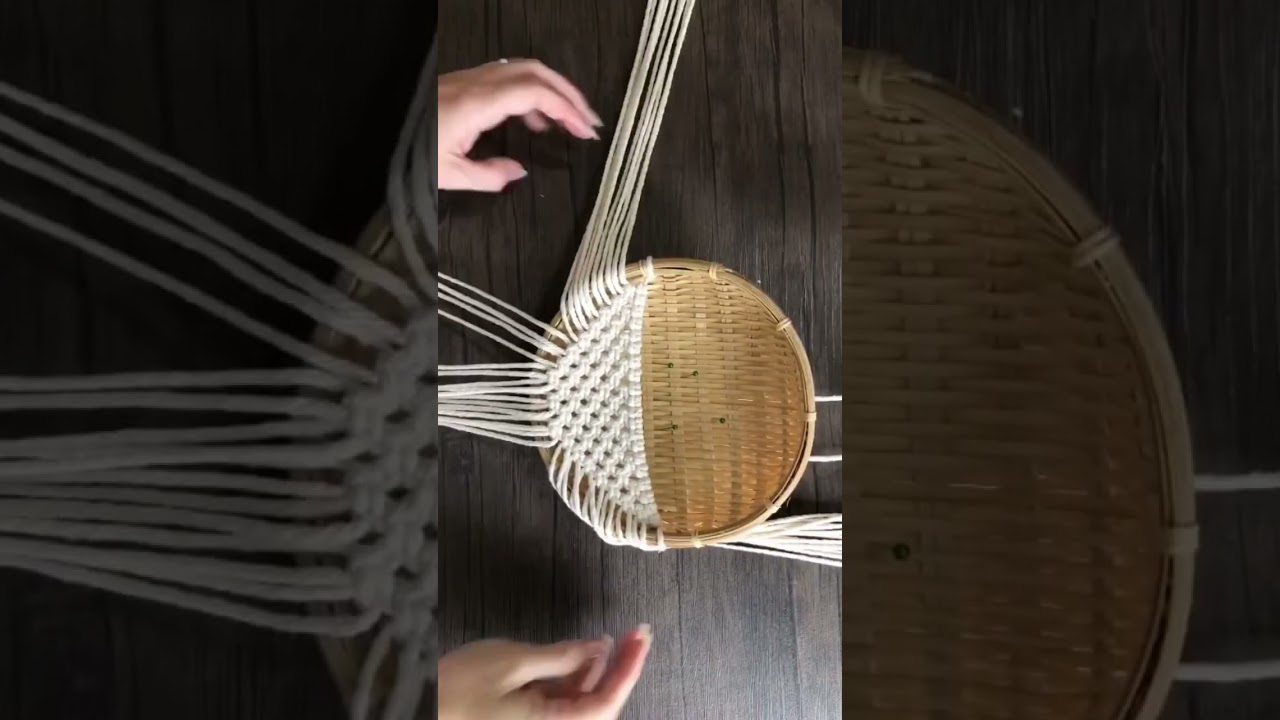 Macrame Basket/ Cesto Macrame#craftsmanship#diy#decoration#tutorial#handmade#artesanato#flores