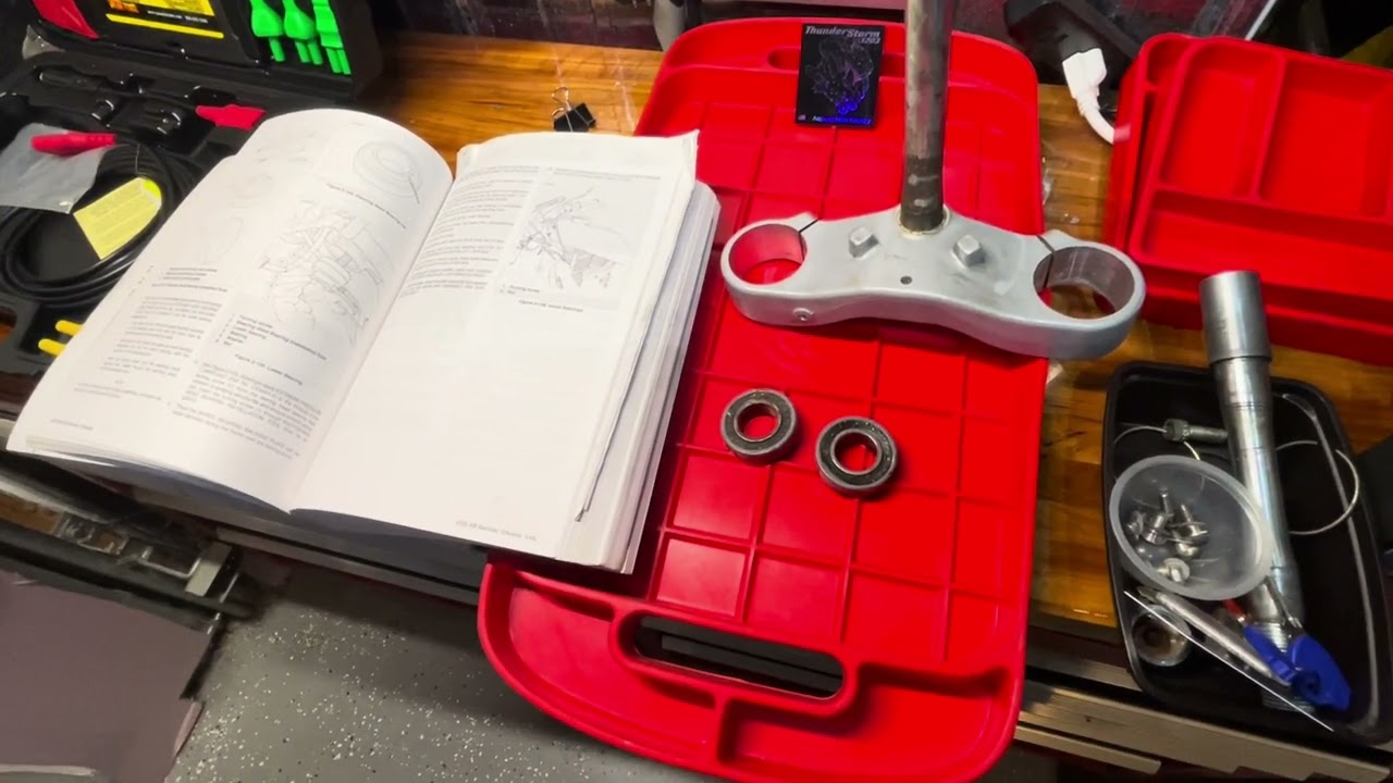 Safety Alert! Check those steering head bearings!  Buell XB steering head bearing info.