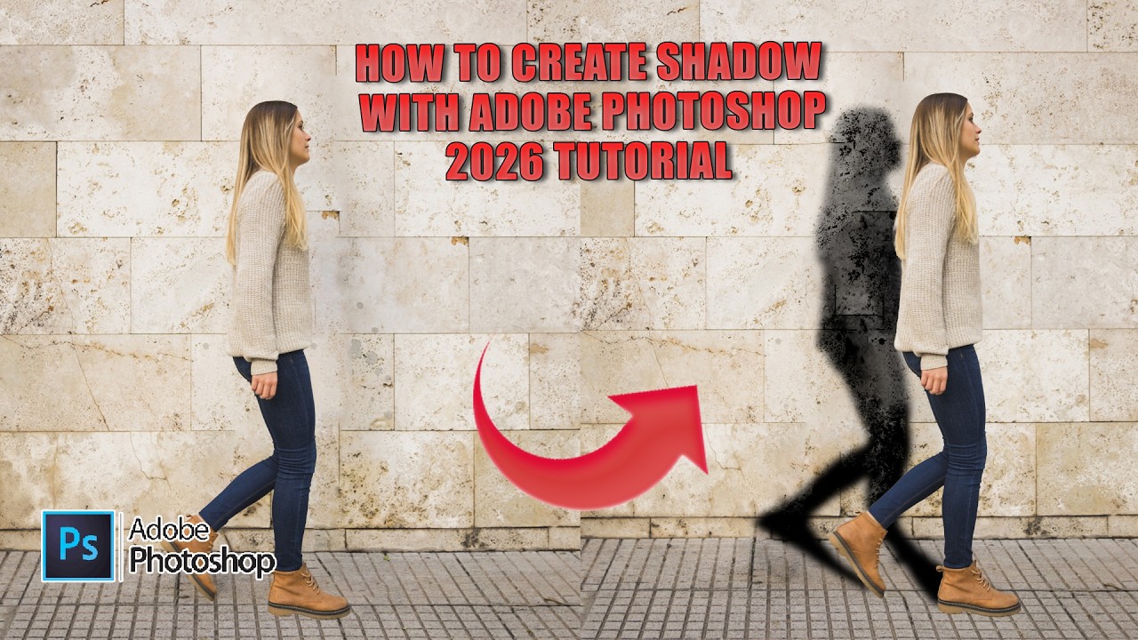 How to create shadow with Adobe Photoshop 2026 Tutorial@GraphicProDesign