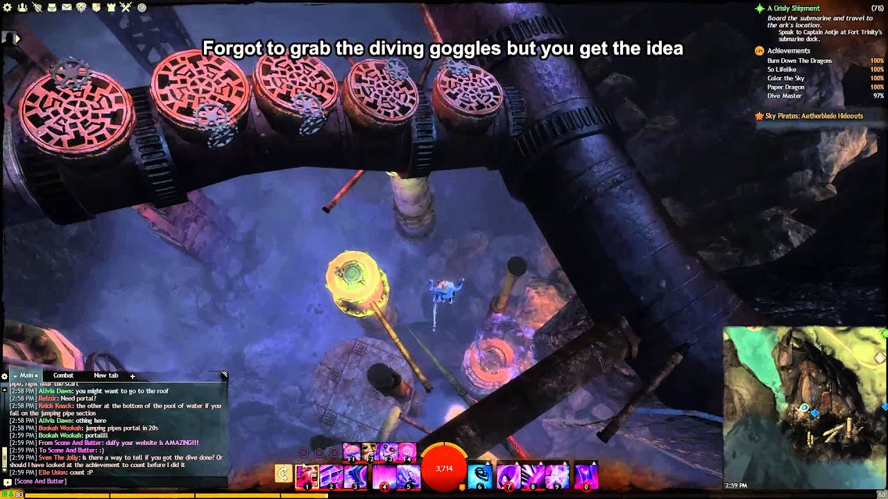 GW2 Not So Secret jumpinng puzzle diving goggles guide
