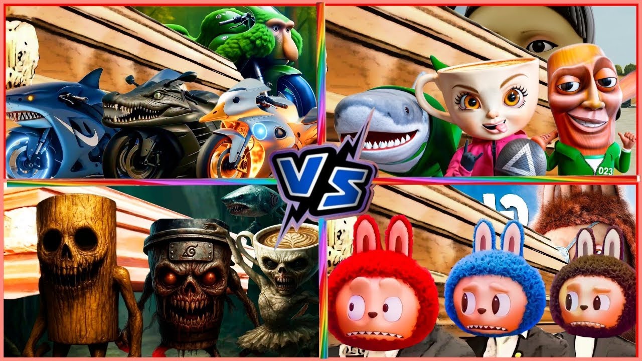 “Epic Cartoon War 2025 🦈🔥 Cuphead vs Monster Riders!”